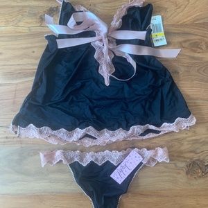 Black & Pink Lace Lingerie